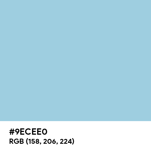 Pale Cerulean (Hex code: 9ECEE0) Thumbnail