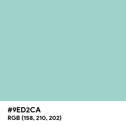 Pale Robin Egg Blue (Hex code: 9ED2CA) Thumbnail