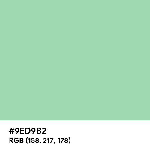 Turquoise Green (Hex code: 9ED9B2) Thumbnail
