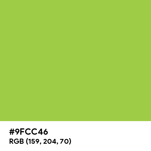 Android Green (Hex code: 9FCC46) Thumbnail