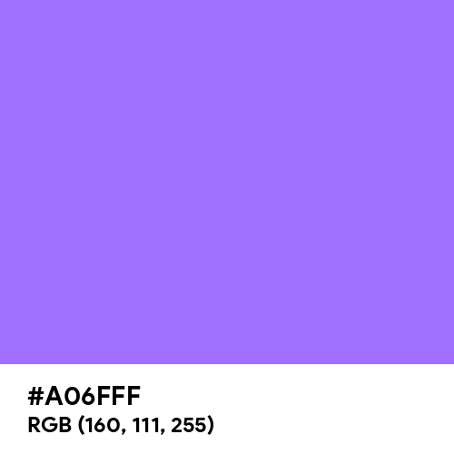 Violets Are Blue (Hex code: A06FFF) Thumbnail