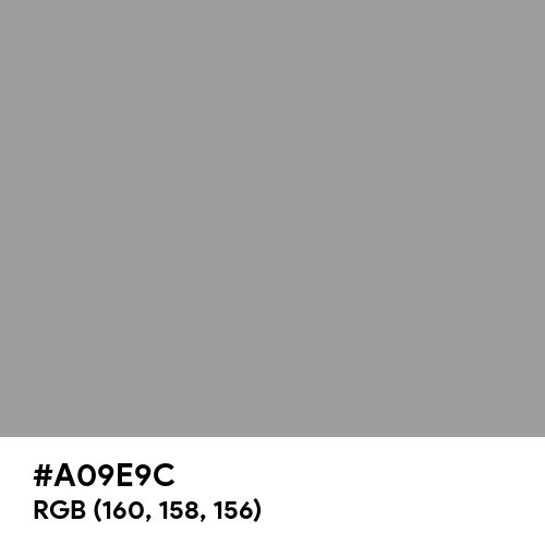 Spanish Gray (Hex code: A09E9C) Thumbnail