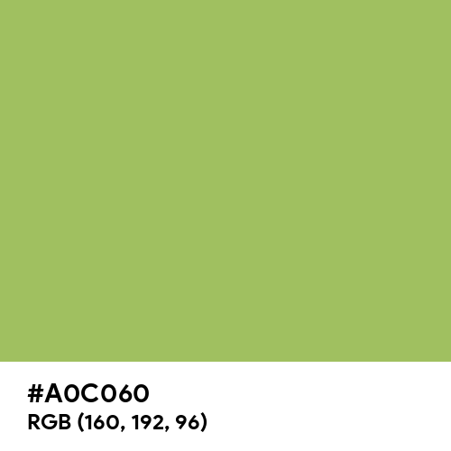 Middle Green Yellow (Hex code: A0C060) Thumbnail