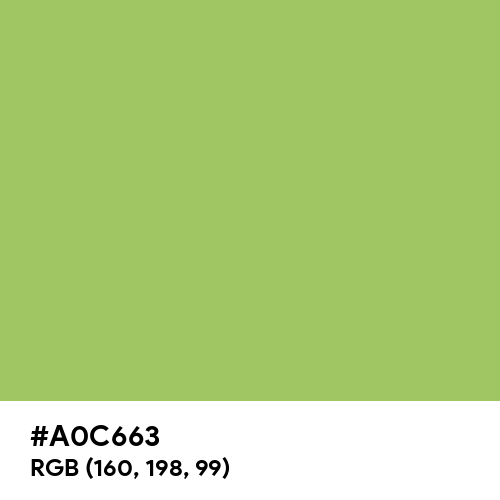 Middle Green Yellow (Hex code: A0C663) Thumbnail