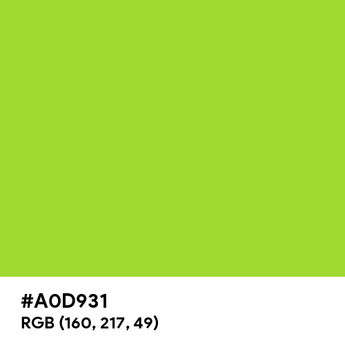 Yellow-Green (Hex code: A0D931) Thumbnail