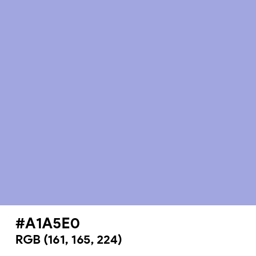 Maximum Blue Purple (Hex code: A1A5E0) Thumbnail