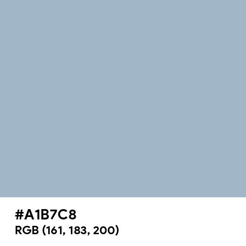 Cadet Blue (Crayola) (Hex code: A1B7C8) Thumbnail