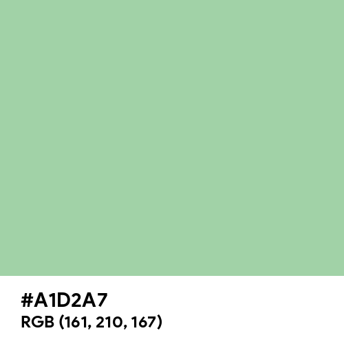 Turquoise Green (Hex code: A1D2A7) Thumbnail