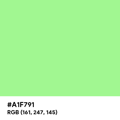 Bright Pastel Green (Hex code: A1F791) Thumbnail