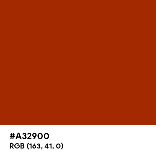 Brown (Hex code: A32900) Thumbnail