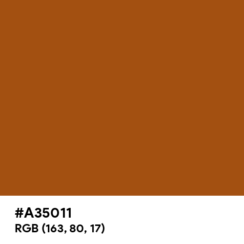 Brown Orange (Hex code: A35011) Thumbnail