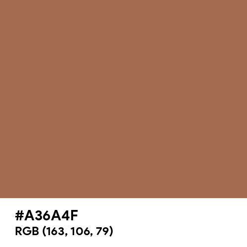 Golden Brown (RAL Design) (Hex code: A36A4F) Thumbnail