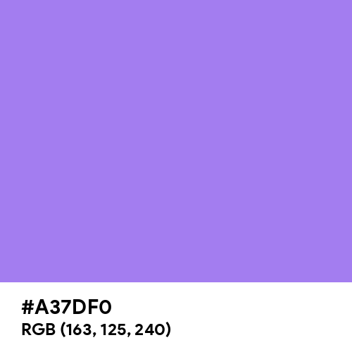 Lavender (Floral) (Hex code: A37DF0) Thumbnail