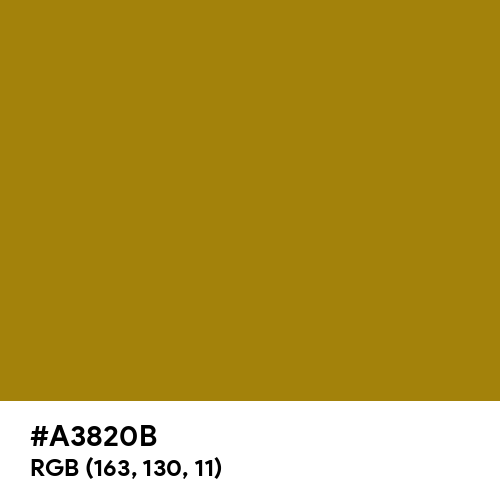 Dark Yellow (Hex code: A3820B) Thumbnail