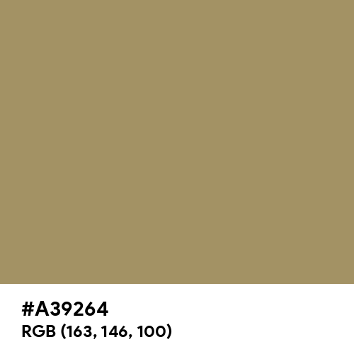 Khaki (Pantone) (Hex code: A39264) Thumbnail