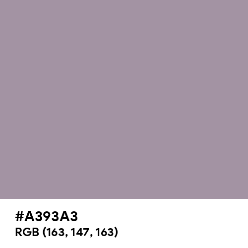 Heliotrope Gray (Hex code: A393A3) Thumbnail