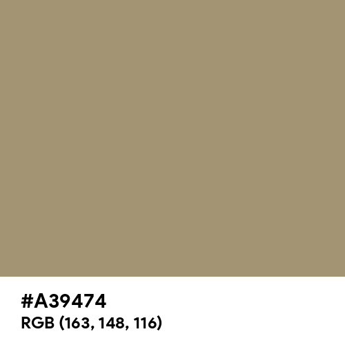 Light Taupe (Hex code: A39474) Thumbnail
