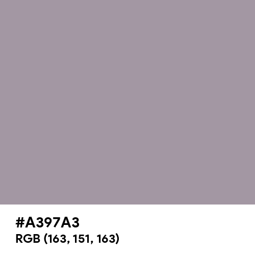 Heliotrope Gray (Hex code: A397A3) Thumbnail