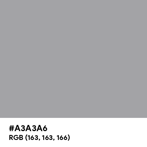 Quick Silver (Hex code: A3A3A6) Thumbnail
