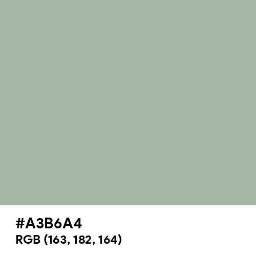 Subdued Green (Hex code: A3B6A4) Thumbnail