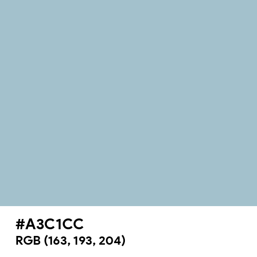 Pastel Blue (Hex code: A3C1CC) Thumbnail
