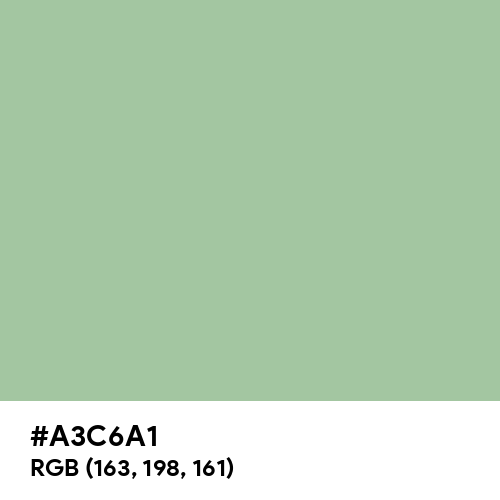 Serene Green (Hex code: A3C6A1) Thumbnail