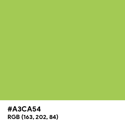 Middle Green Yellow (Hex code: A3CA54) Thumbnail