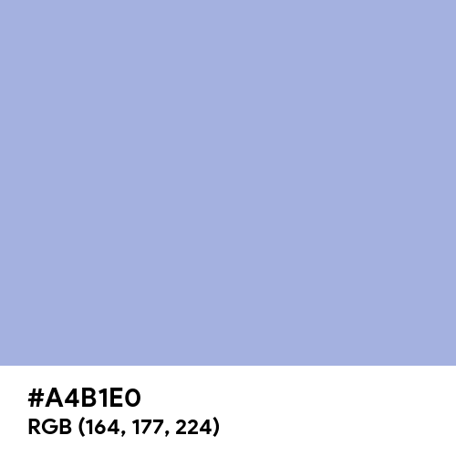 Maximum Blue Purple (Hex code: A4B1E0) Thumbnail