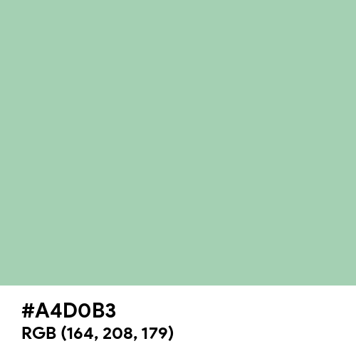 Turquoise Green (Hex code: A4D0B3) Thumbnail