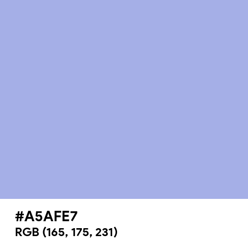 Maximum Blue Purple (Hex code: A5AFE7) Thumbnail