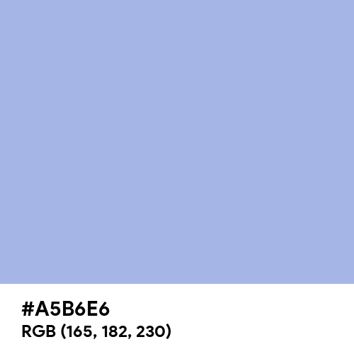 Maximum Blue Purple (Hex code: A5B6E6) Thumbnail