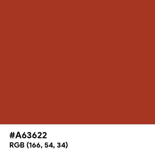 Chinese Red (Hex code: A63622) Thumbnail