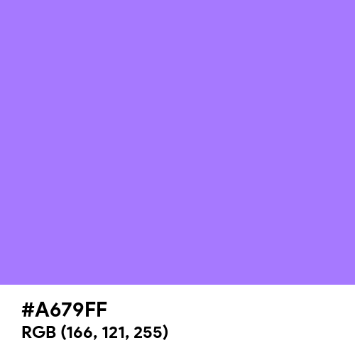 Lavender (Floral) (Hex code: A679FF) Thumbnail