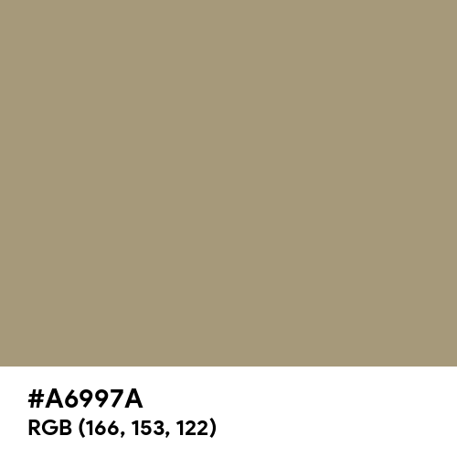 Olive Gray (Pantone) (Hex code: A6997A) Thumbnail