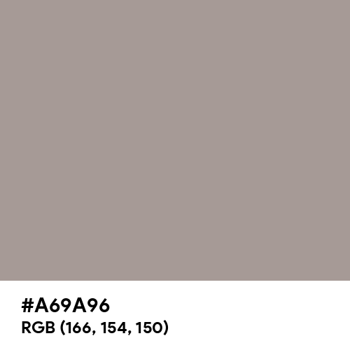 Spanish Gray (Hex code: A69A96) Thumbnail