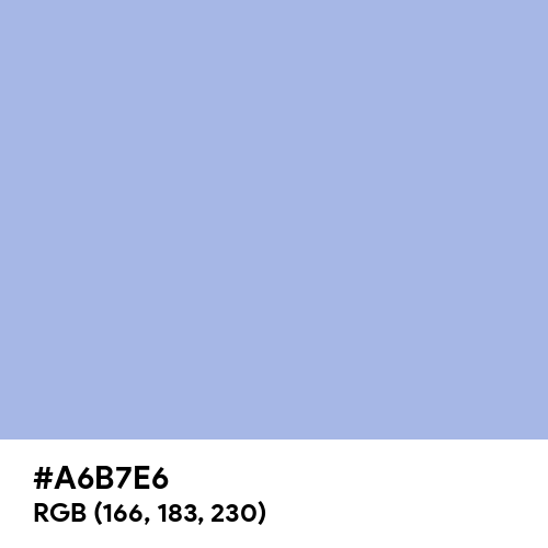 Maximum Blue Purple (Hex code: A6B7E6) Thumbnail