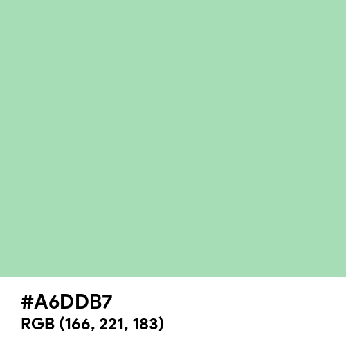 Turquoise Green (Hex code: A6DDB7) Thumbnail
