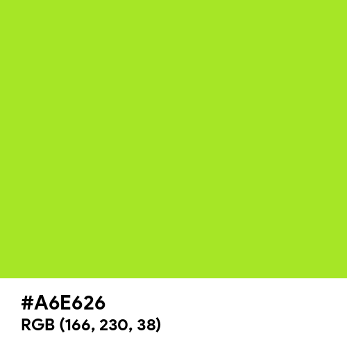 Green Lizard (Hex code: A6E626) Thumbnail