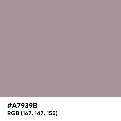 Heliotrope Gray (Hex code: A7939B) Thumbnail