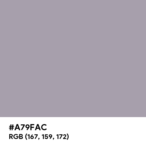 Heliotrope Gray (Hex code: A79FAC) Thumbnail
