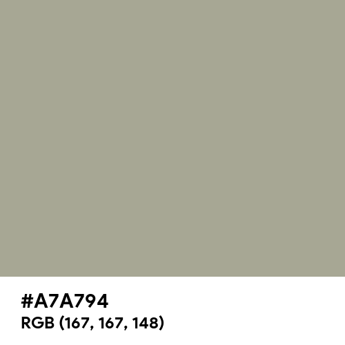 Dusty Sage (Hex code: A7A794) Thumbnail