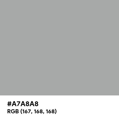 Dark Gray (X11) (Hex code: A7A8A8) Thumbnail