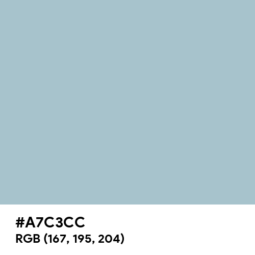 Pastel Blue (Hex code: A7C3CC) Thumbnail