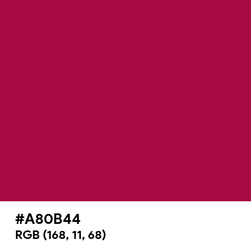 Cool Red (Hex code: A80B44) Thumbnail