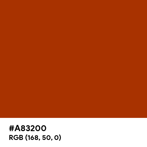 Brown (Hex code: A83200) Thumbnail