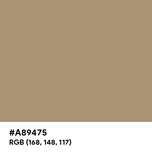 Light Taupe (Hex code: A89475) Thumbnail