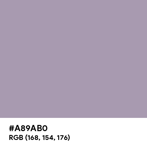 Heliotrope Gray (Hex code: A89AB0) Thumbnail