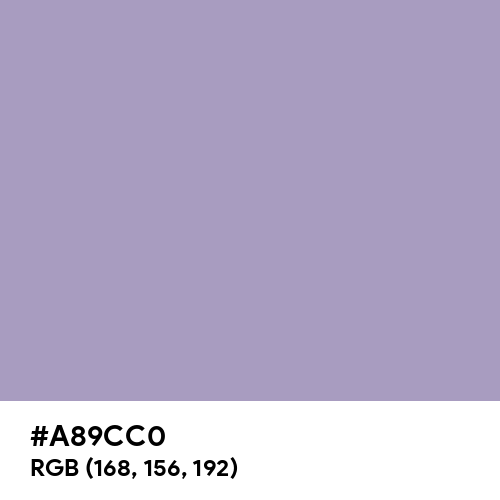 Pastel Purple (Hex code: A89CC0) Thumbnail