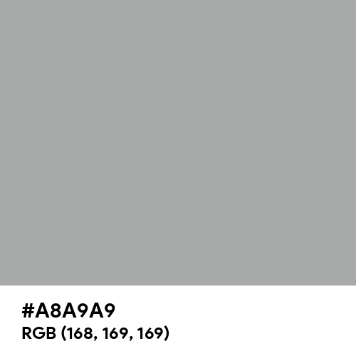 Dark Gray (X11) (Hex code: A8A9A9) Thumbnail