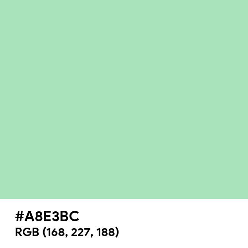 Sea Foam Green (Hex code: A8E3BC) Thumbnail